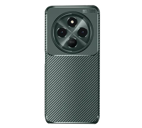 Xiaomi Redmi 14C Kılıf Auto Focus Karbon Kapak - Koyu Yeşil