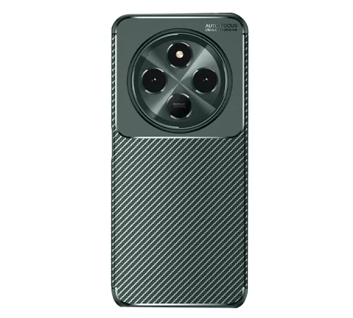 Xiaomi Redmi 14C Kılıf Auto Focus Karbon Kapak - Koyu Yeşil