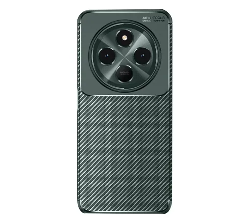 Xiaomi Redmi 14C Kılıf Auto Focus Karbon Kapak - Koyu Yeşil