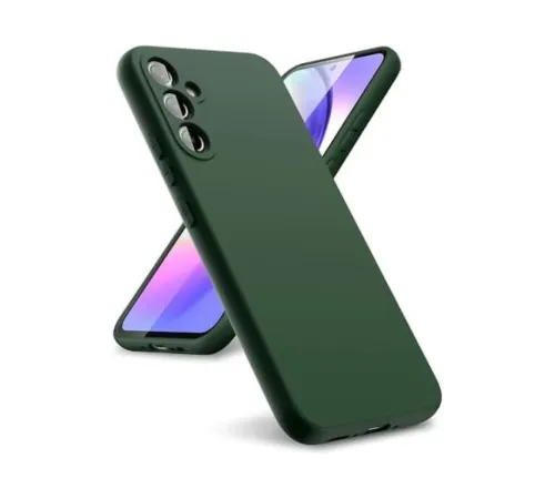 Samsung Galaxy A24 4G Kılıf First Silikon - Koyu Yeşil