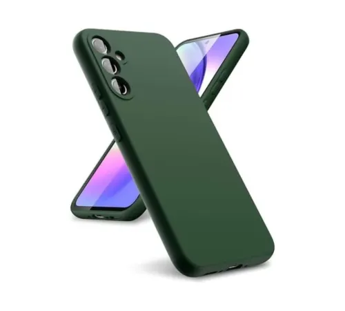 Samsung Galaxy A24 4G Kılıf First Silikon - Koyu Yeşil