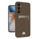 Samsung Galaxy S24 FE Kılıf Kelvin Kartvizitli Silikon - Kahverengi