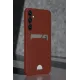 Samsung Galaxy S24 FE Kılıf Kelvin Kartvizitli Silikon - Bordo