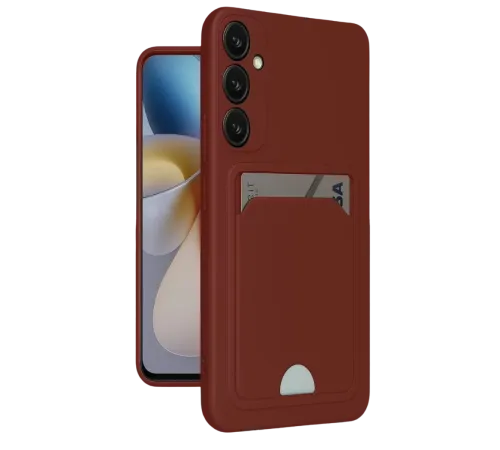 Samsung Galaxy A16 5G Kılıf Kelvin Kartvizitli Silikon - Bordo