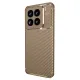 Xiaomi Mi 15 Pro Kılıf Auto Focus Karbon Kapak - Kahverengi
