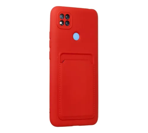 Xiaomi Redmi 9C Kılıf Kelvin Kartvizitli Silikon - Kırmızı