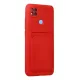 Xiaomi Redmi 9C Kılıf Kelvin Kartvizitli Silikon - Kırmızı