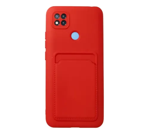 Xiaomi Redmi 9C Kılıf Kelvin Kartvizitli Silikon - Kırmızı