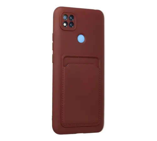 Xiaomi Redmi 9C Kılıf Kelvin Kartvizitli Silikon - Bordo