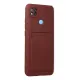 Xiaomi Redmi 9C Kılıf Kelvin Kartvizitli Silikon - Bordo