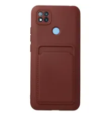 Xiaomi Redmi 9C Kılıf Kelvin Kartvizitli Silikon - Bordo