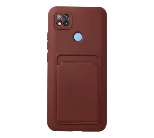 Xiaomi Redmi 9C Kılıf Kelvin Kartvizitli Silikon - Bordo