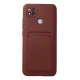 Xiaomi Redmi 9C Kılıf Kelvin Kartvizitli Silikon - Bordo