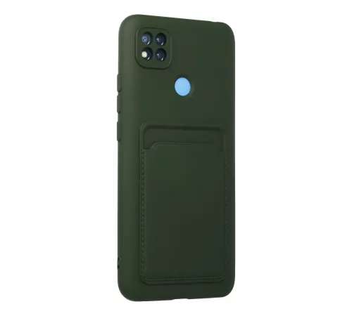 Xiaomi Redmi 9C Kılıf Kelvin Kartvizitli Silikon - Koyu Yeşil