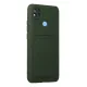 Xiaomi Redmi 9C Kılıf Kelvin Kartvizitli Silikon - Koyu Yeşil