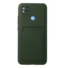 Xiaomi Redmi 9C Kılıf Kelvin Kartvizitli Silikon - Koyu Yeşil