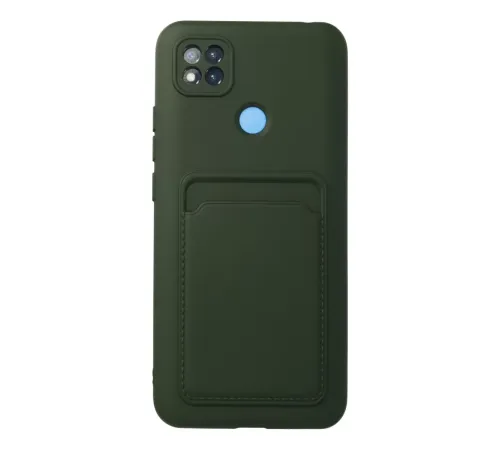 Xiaomi Redmi 9C Kılıf Kelvin Kartvizitli Silikon - Koyu Yeşil