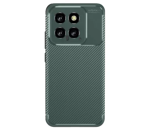 Xiaomi Mi 14T Kılıf Auto Focus Karbon Kapak - Koyu Yeşil