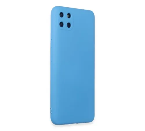 Realme C11 Kılıf Nano içi Kadife Silikon - Mavi