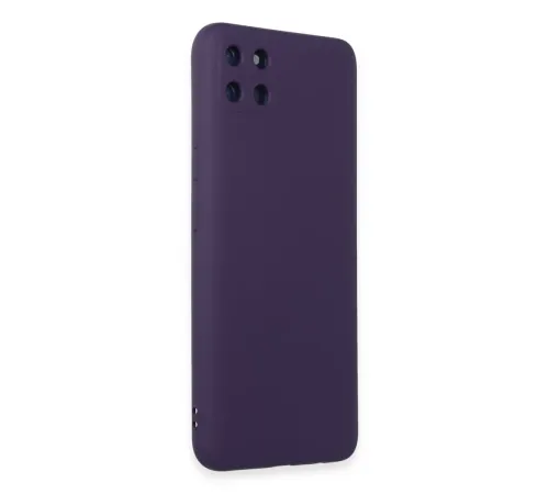 Realme C11 Kılıf Nano içi Kadife Silikon - Mor