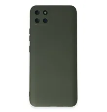 Realme C11 Kılıf Nano içi Kadife Silikon - Koyu Yeşil