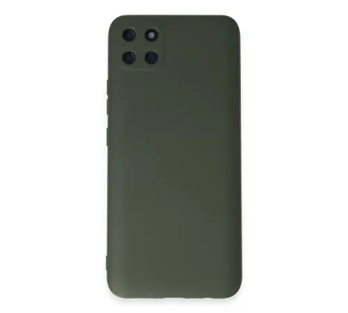 Realme C11 Kılıf Nano içi Kadife Silikon - Koyu Yeşil