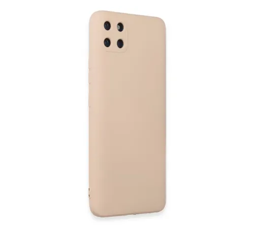 Realme C11 Kılıf Nano içi Kadife Silikon - Pudra