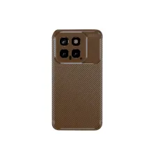 Xiaomi Mi 14T Kılıf Auto Focus Karbon Kapak - Kahverengi