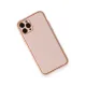 Apple iPhone 11 Pro Max Kılıf Coco Deri Silikon Kapak - Pembe