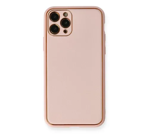 Apple iPhone 11 Pro Max Kılıf Coco Deri Silikon Kapak - Pembe