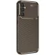 Samsung Galaxy A16 5G Kılıf Auto Focus Karbon Kapak - Kahverengi