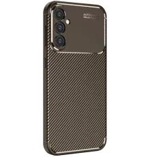 Samsung Galaxy A16 5G Kılıf Auto Focus Karbon Kapak - Kahverengi
