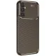 Samsung Galaxy A16 5G Kılıf Auto Focus Karbon Kapak - Kahverengi