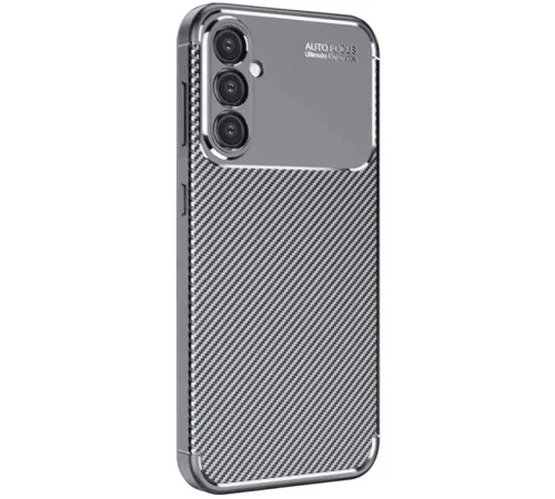 Samsung Galaxy A16 5G Kılıf Auto Focus Karbon Kapak - Gri