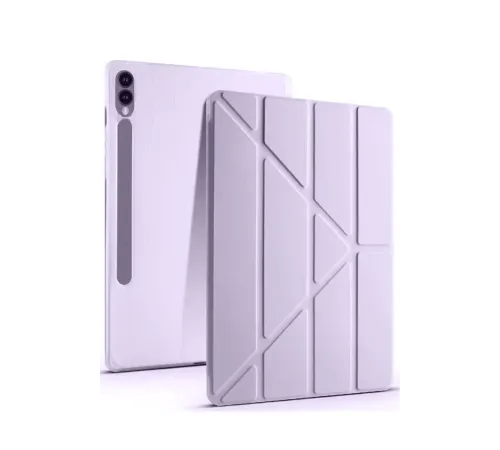 Samsung Galaxy X610 Tab S9 FE Plus 12.4 Kılıf Kalemlikli Mars Tablet Kılıfı - Lila