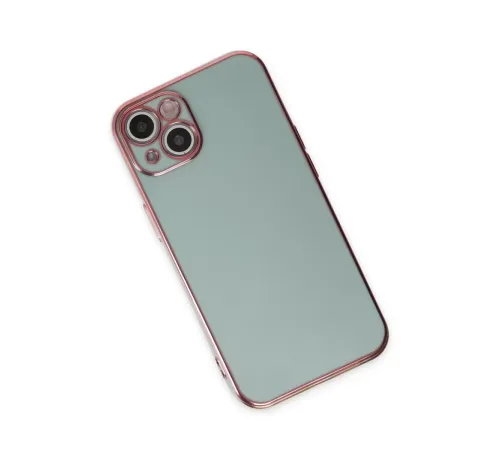 Apple iPhone 15 Kılıf Volet Silikon - Açık Yeşil