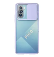Xiaomi Poco F3 Kılıf Palm Buzlu Kamera Sürgülü Silikon - Lila