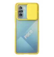 Xiaomi Poco F3 Kılıf Palm Buzlu Kamera Sürgülü Silikon - Sarı