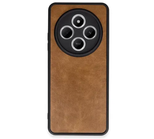 Xiaomi Redmi 14C Kılıf Aras Deri Kapak - Taba