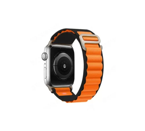 Apple Watch Ultra 49mm Mountain Kordon - Siyah-Turuncu