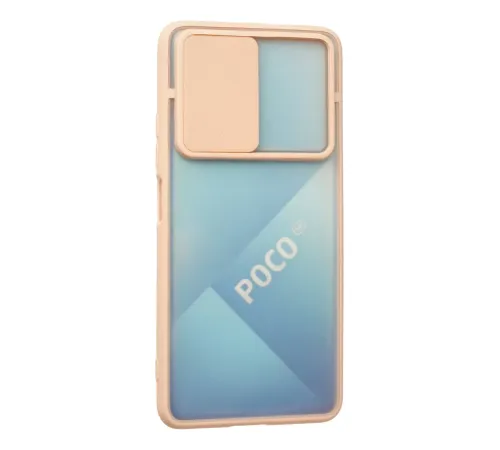 Xiaomi Poco F3 Kılıf Palm Buzlu Kamera Sürgülü Silikon - Pembe