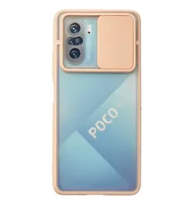 Xiaomi Poco F3 Kılıf Palm Buzlu Kamera Sürgülü Silikon - Pembe