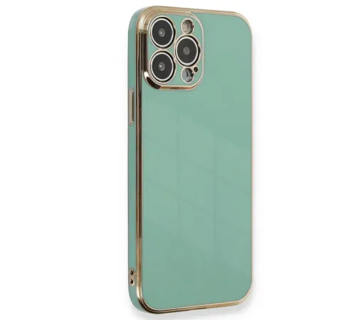 Apple iPhone 15 Pro Kılıf Volet Silikon - Açık Yeşil