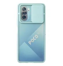 Xiaomi Poco F3 Kılıf Palm Buzlu Kamera Sürgülü Silikon - Turkuaz