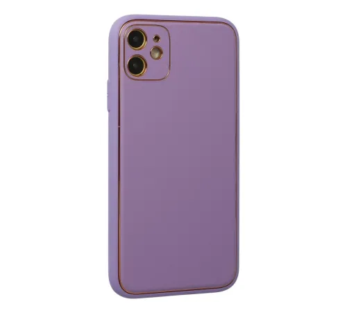 Apple iPhone 12 Kılıf Coco Deri Silikon Kapak - Lila