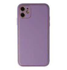 Apple iPhone 12 Kılıf Coco Deri Silikon Kapak - Lila