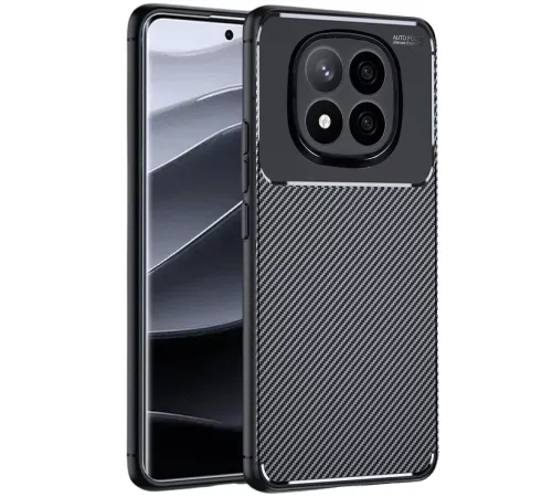 Xiaomi Redmi Note 14 Pro 4G Kılıf Auto Focus Karbon Kapak - Siyah
