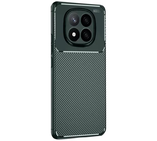 Xiaomi Redmi Note 14 Pro 4G Kılıf Auto Focus Karbon Kapak - Koyu Yeşil