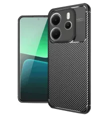 Xiaomi Redmi Note 14 4G Kılıf Auto Focus Karbon Kapak - Siyah