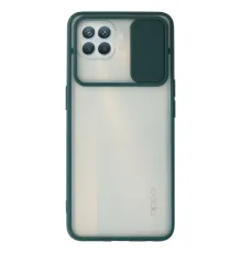 Reno 4 Lite Kılıf Palm Buzlu Kamera Sürgülü Silikon - Yeşil